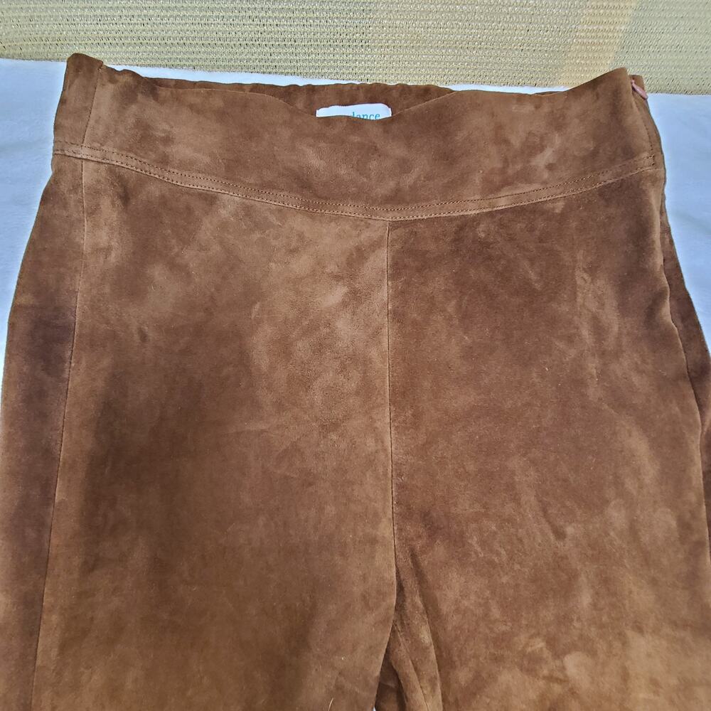 Sundance Brown 100% Leather Equestrian-style Riding Pants Suede Stretch Large - Picture 9 of 16